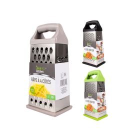 Stainless Steel Cheese Grater 9in 4 Sides, Perfect Grater For Parmesan Cheese. Vegetables, Ginger- Dishwasher Safe, Durable  Random Color