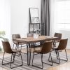 Aryven Industrial 7-Piece Dining Set, Antique Brown