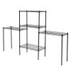 Changeable Assembly Floor Standing Carbon Steel Storage Rack Black