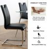 Modern Dining Chairs with Faux Leather Padded Seat Dining Living Room Chairs Upholstered Chair with Chrome Metal Legs Design for Kitchen, Living, Bedr