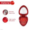 Strawberry Slicer Kitchen Gadget Cute Cutter with Stainless Steel Wires Strawberry Kitchen Fruit Slicer for Kids