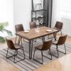 Aryven Industrial 7-Piece Dining Set, Antique Brown