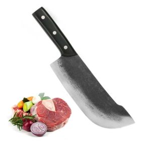 Meat Cleaver Knife-Japanese Butcher Knife Meat Cutting-Professional Chef Knife High Carbon Stainless Steel With Ergonomic Handle- Ultra Sharp Kitchen (size: Forged Chef Knife)