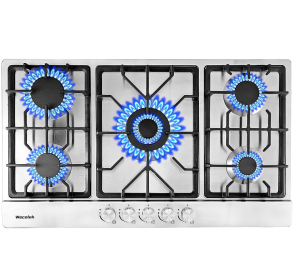 34in Built-in gas cooker Top 5 burner LPG / NG double fuel gas large pot cooker 24in natural gas gas stove combustion embedded stove gas kitchen stove (W2355P146877: W2355P146877)