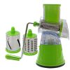 1pc; Rotary Cheese Grater; Kitchen Mandoline Vegetable Slicer With 3 Interchangeable Blades