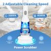 Electric Spin Scrubber, Bathroom Cleaning Brush, 2 Speeds With 5 Replacement Heads, Shower Scrubber Brush With Long Handle For Kitchen, Bathtub, Floor