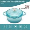 COOKWIN Enameled Cast Iron Dutch Oven with Self Basting Lid;  Enamel Coated Cookware Pot 5QT